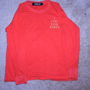 Red Yeezy "I feel like pablo" shirt